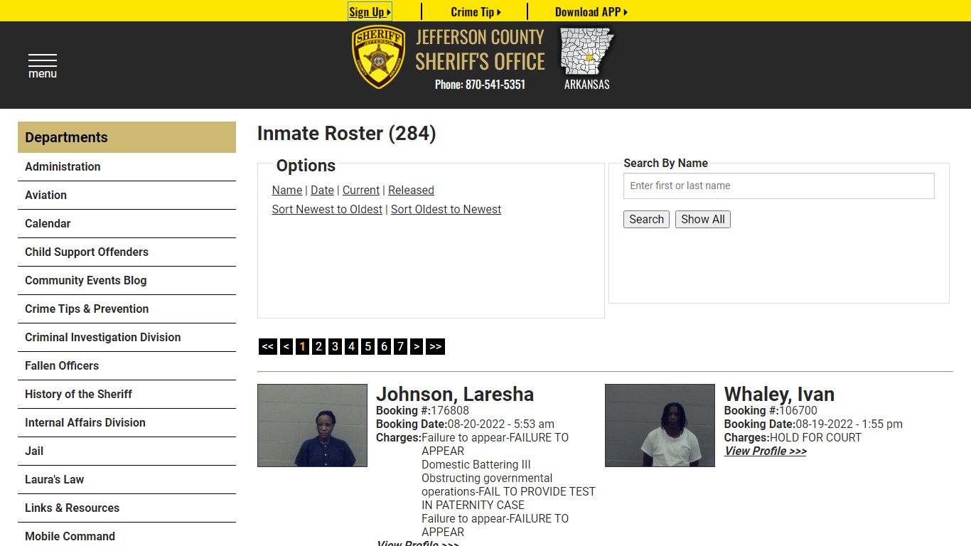 Inmate Roster - Jefferson County Sheriff AR